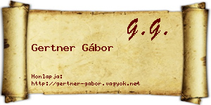 Gertner Gábor névjegykártya