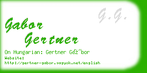 gabor gertner business card